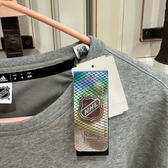 NWT San Jose Sharks adidas Team Classics Vintage Pullover Sweatshirt - Picture 9 of 10